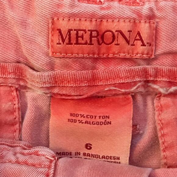 Merona Shorts Size 6 Garment Dyed Orange - Picture 3 of 3